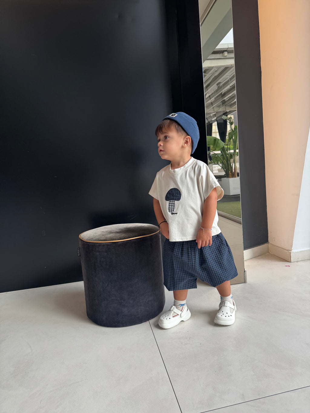 T shirt fungo blu