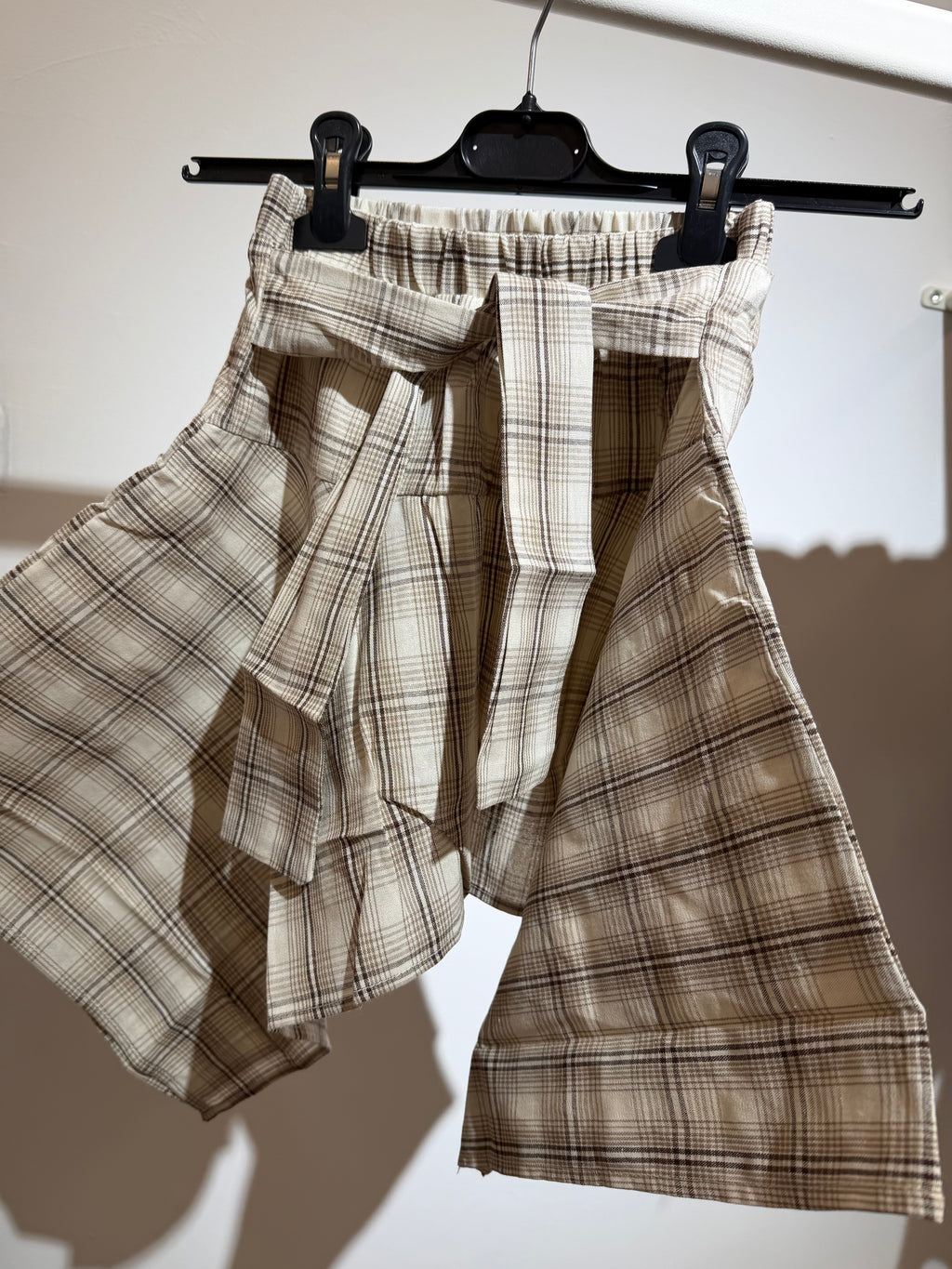 Coordinato quadri beige