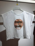 T-shirt cowgirl white