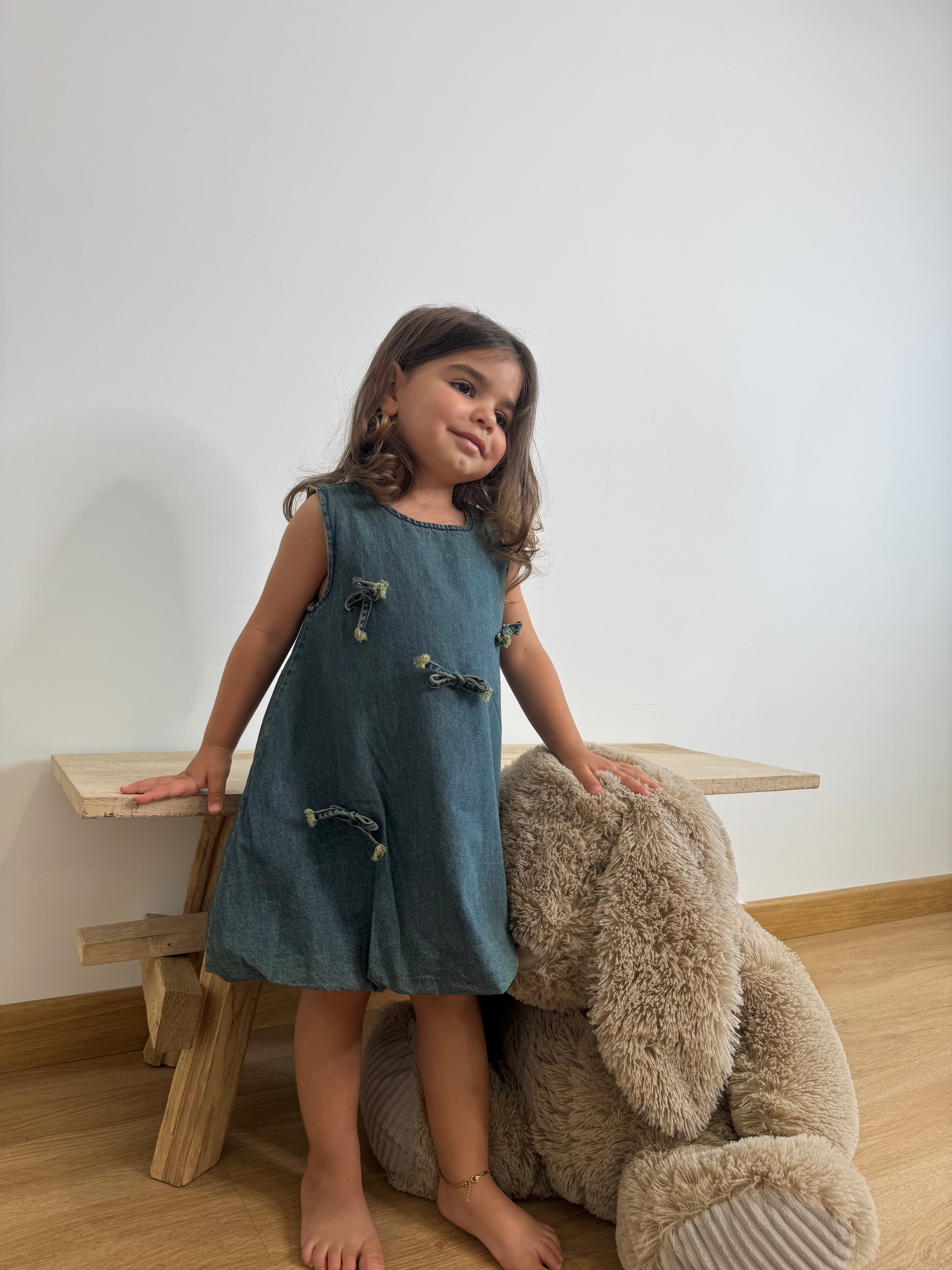 Dress denim fiocchi