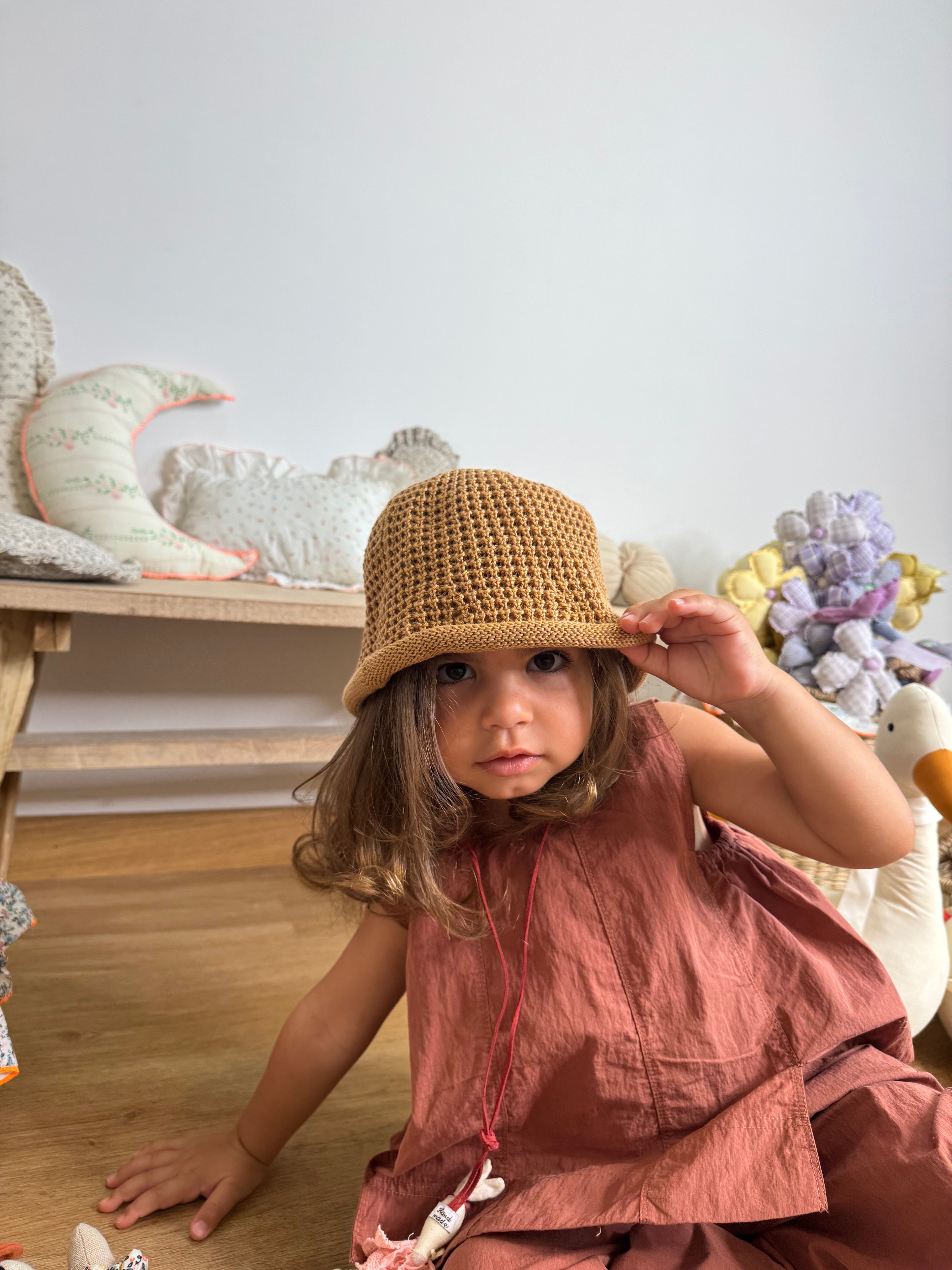 Cappello croc brown