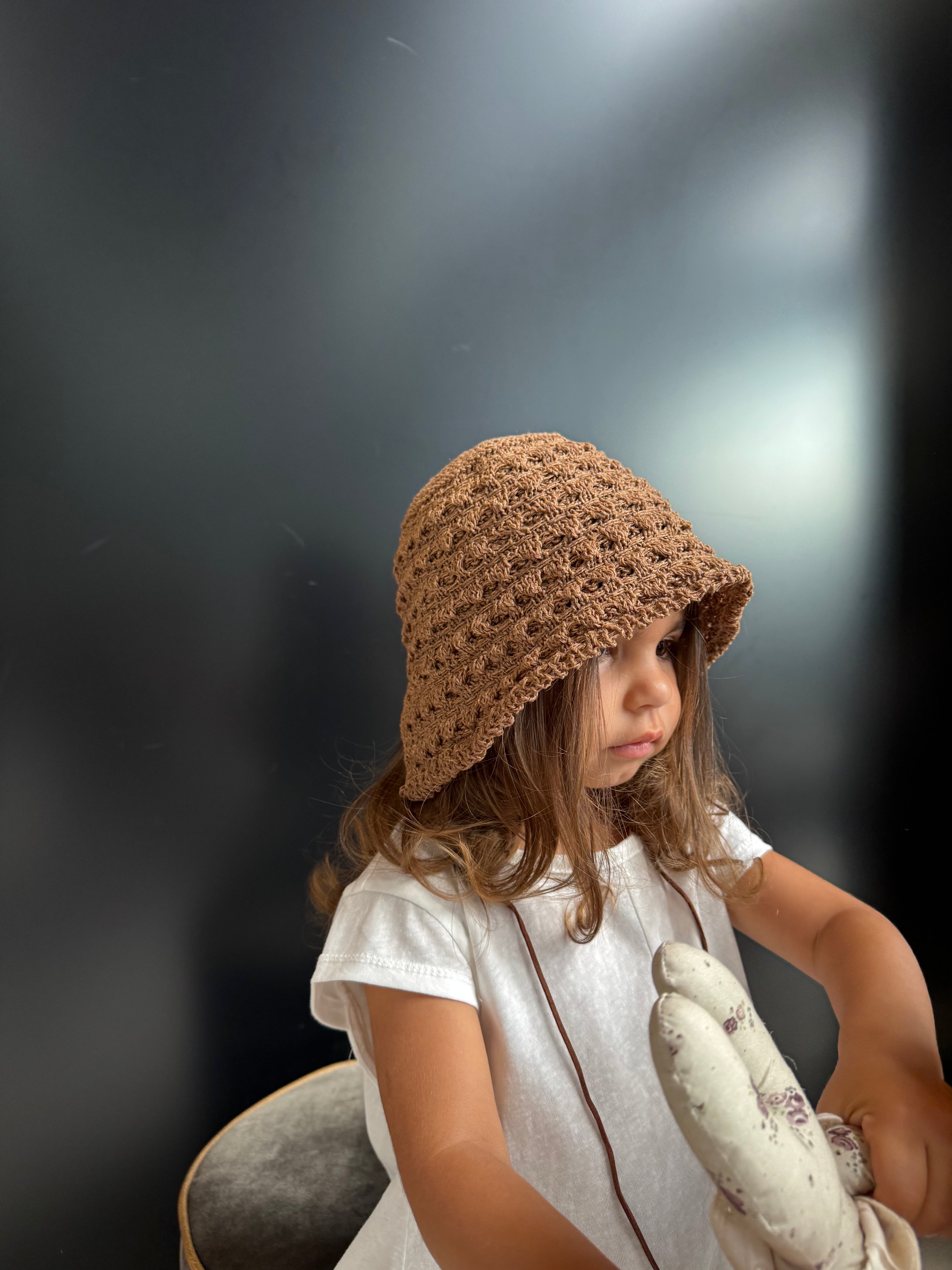 Cappello crochet chocolate