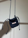 Borsa crochet blu mini