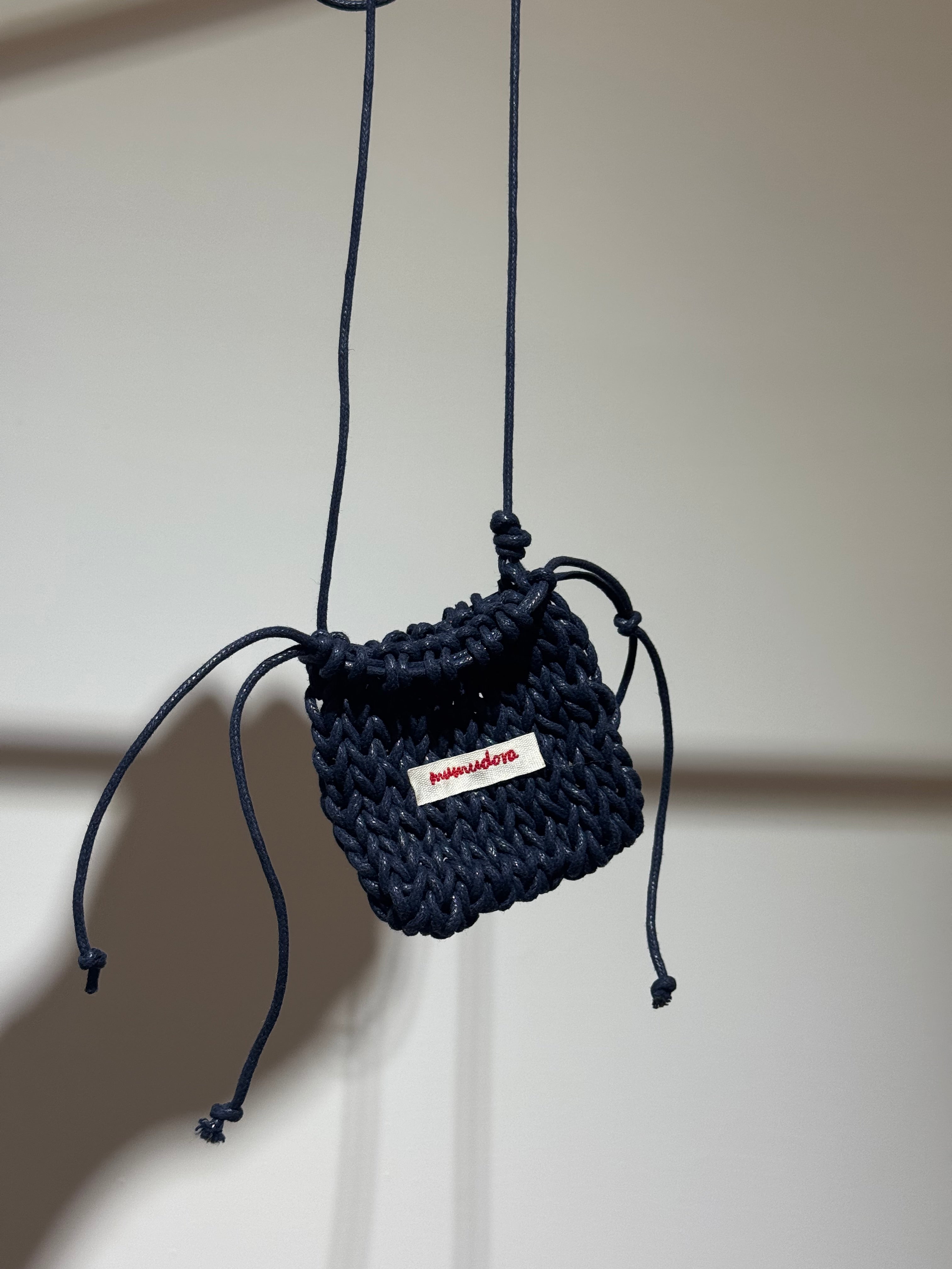 Borsa crochet blu mini