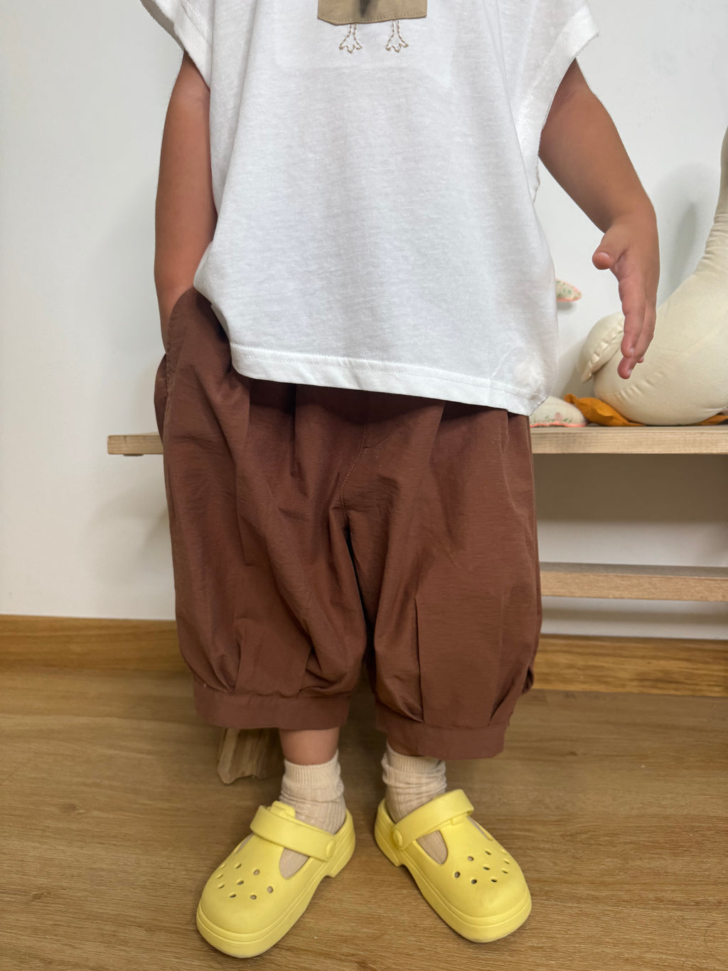 Pantalone balloon brown