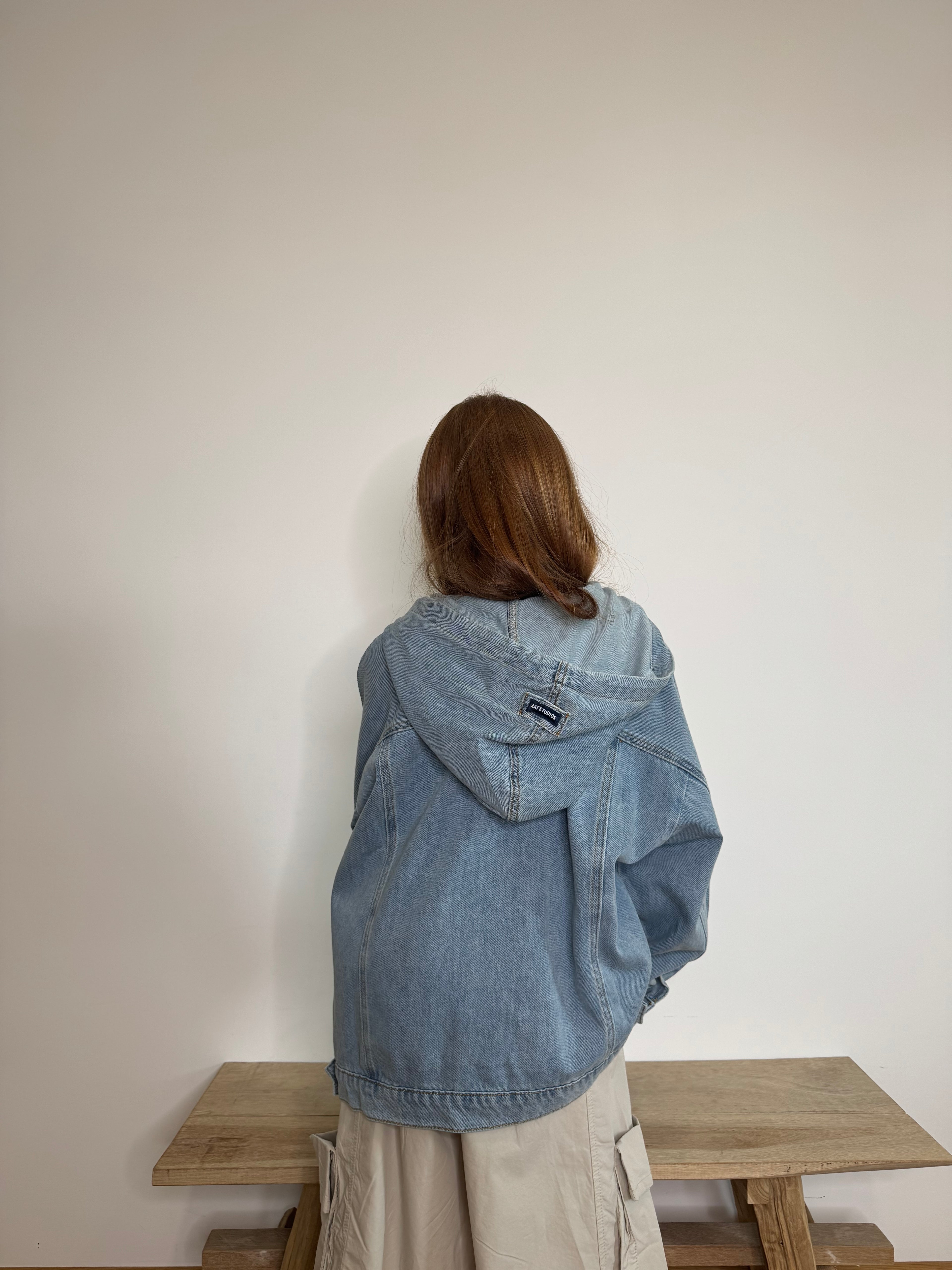 Giacca Denim Hooded