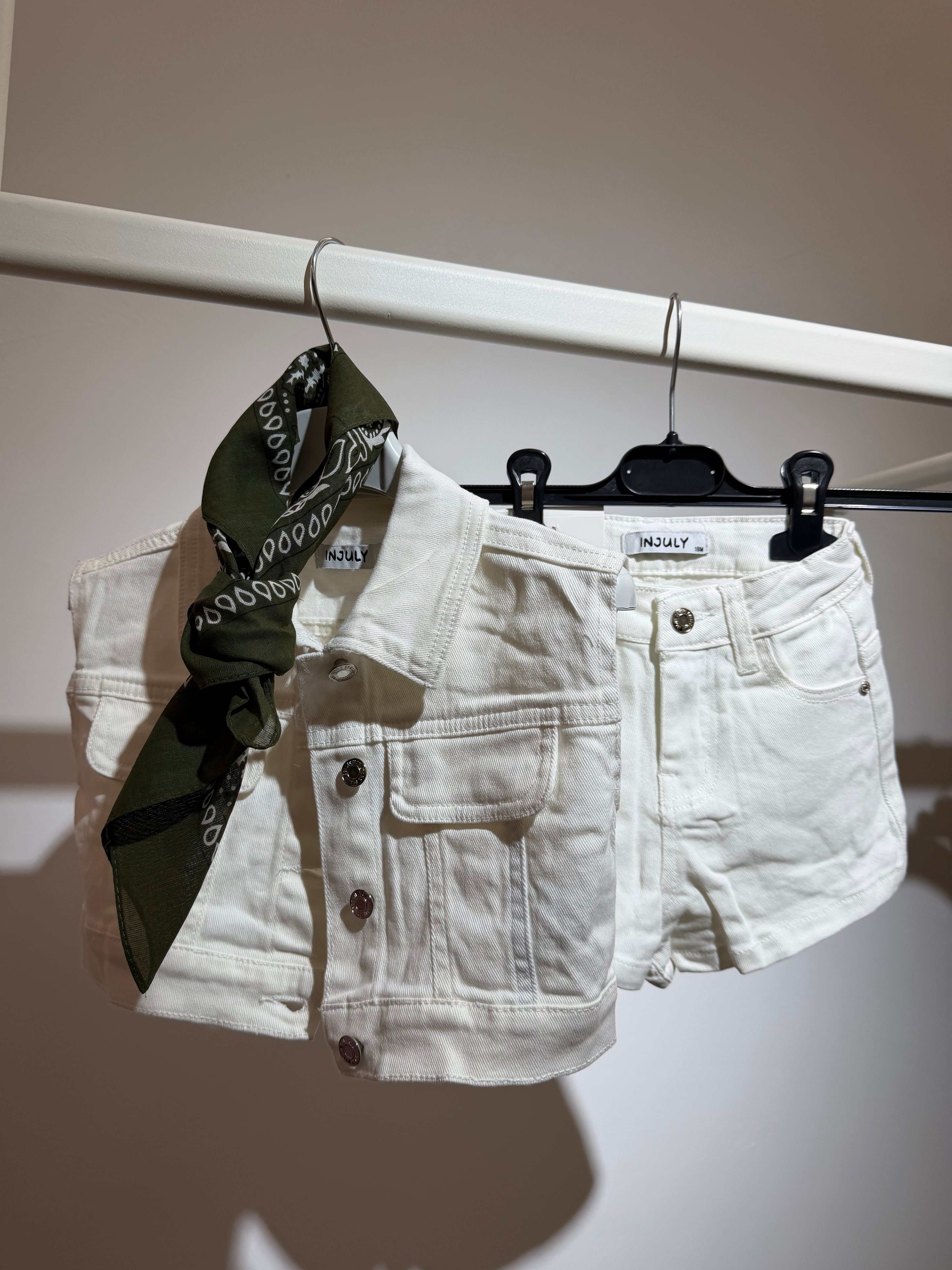 Coordinato denim white (mesi)