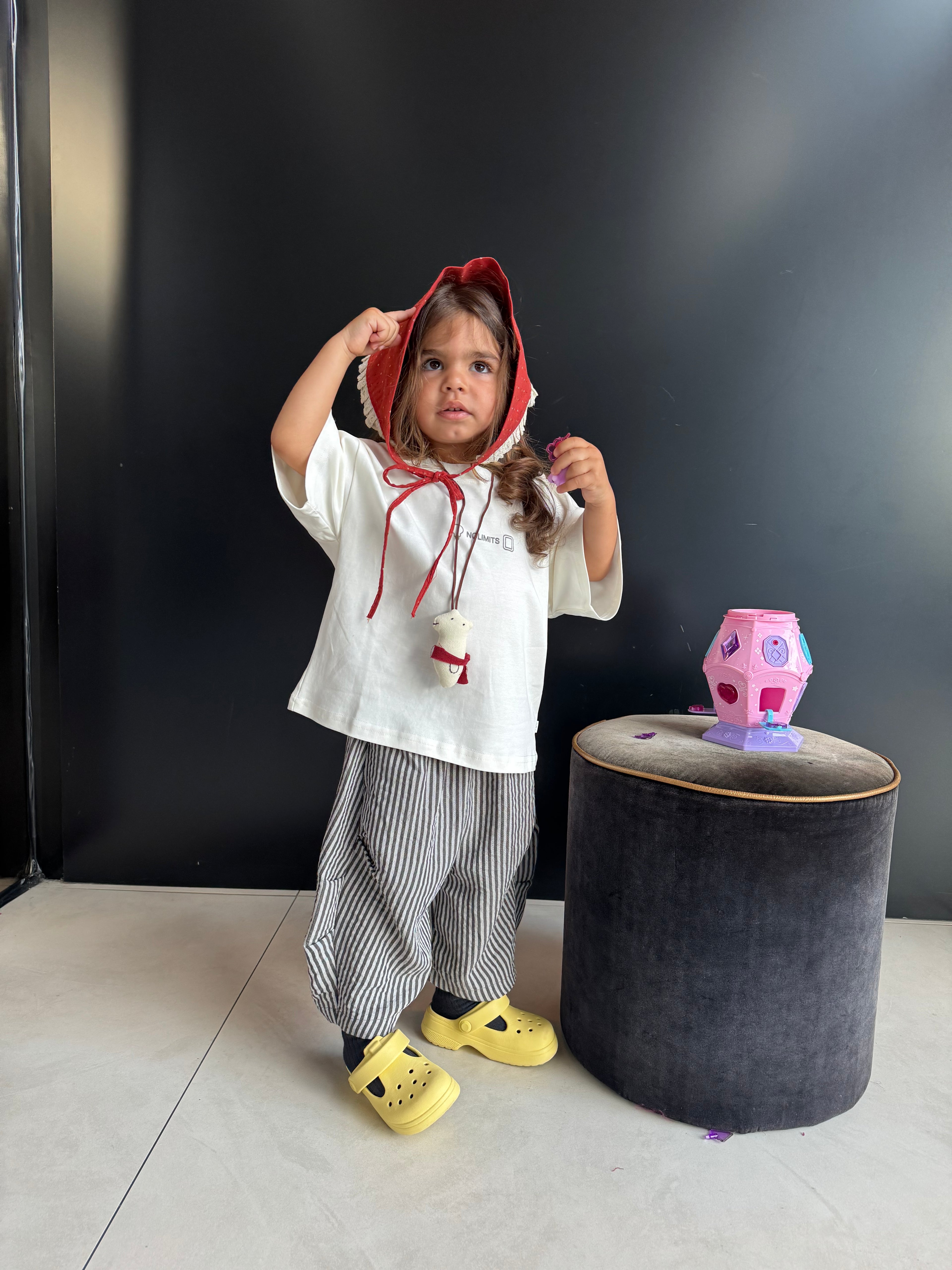 Pantalone balloon righe