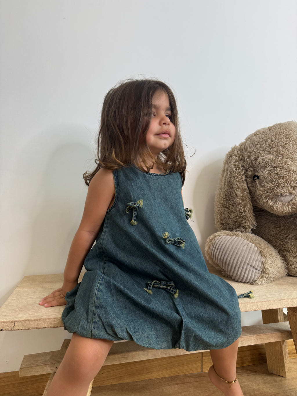 Dress denim fiocchi