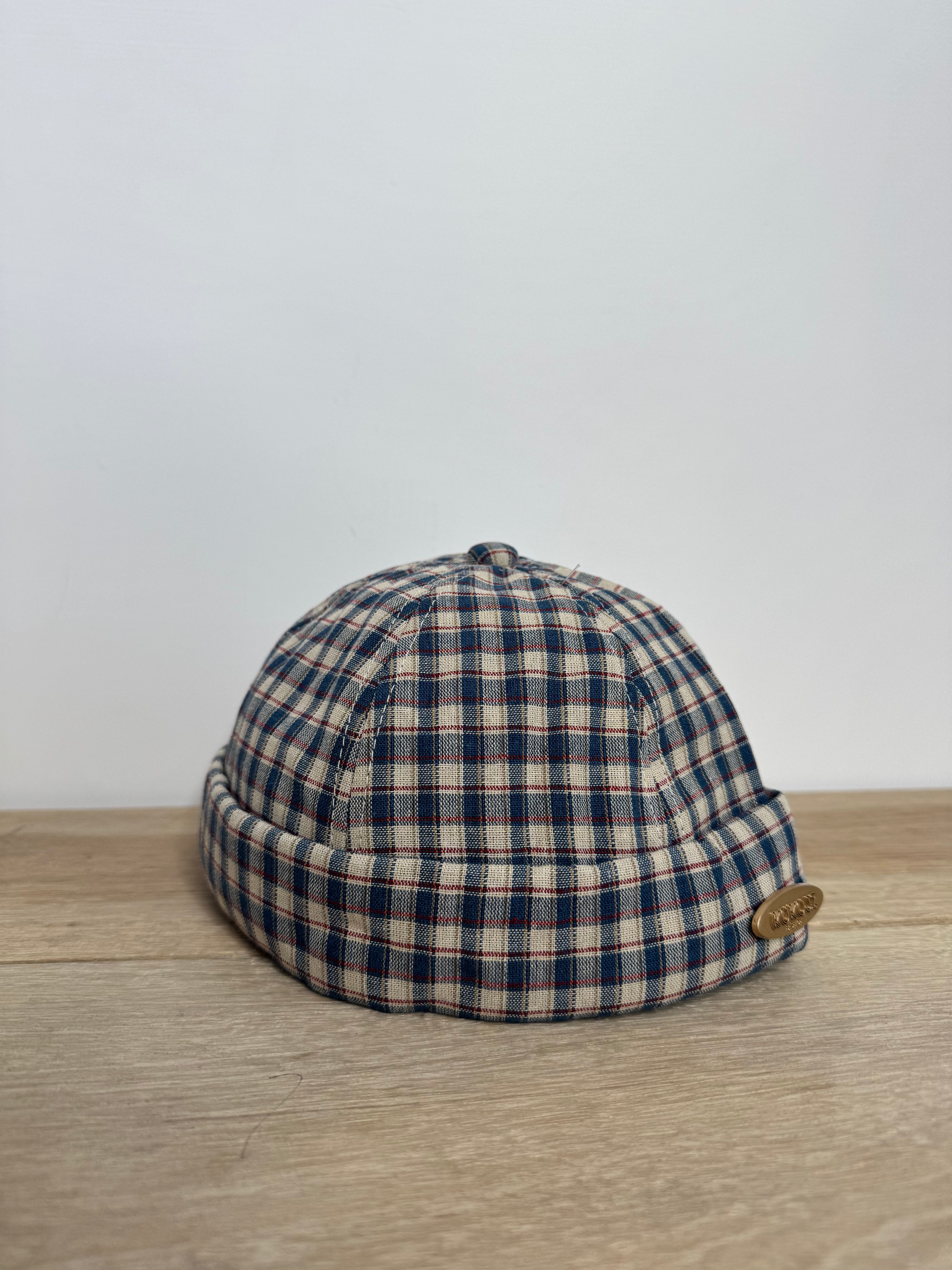 Cappello korean quadri blu