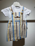 Set baby salopette celeste