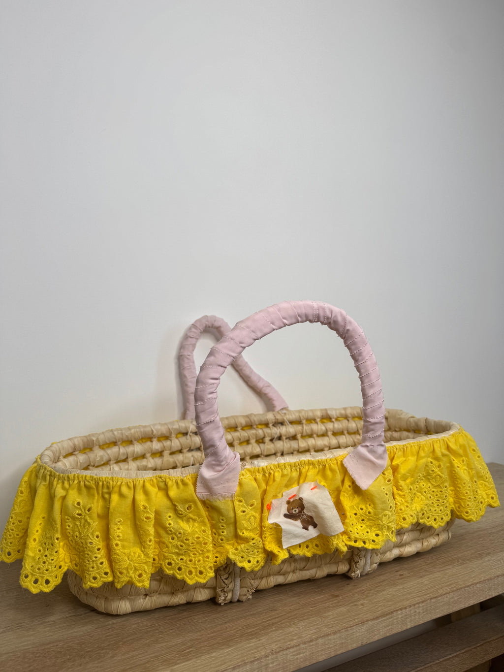 Cesta Paglia Yellow&Teddy