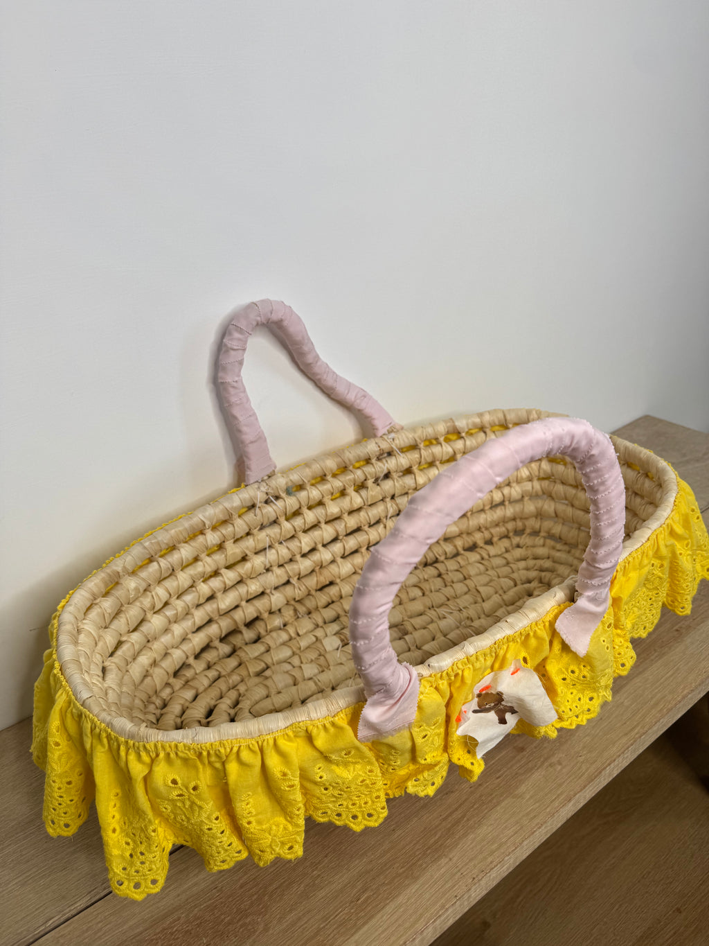 Cesta Paglia Yellow&Teddy