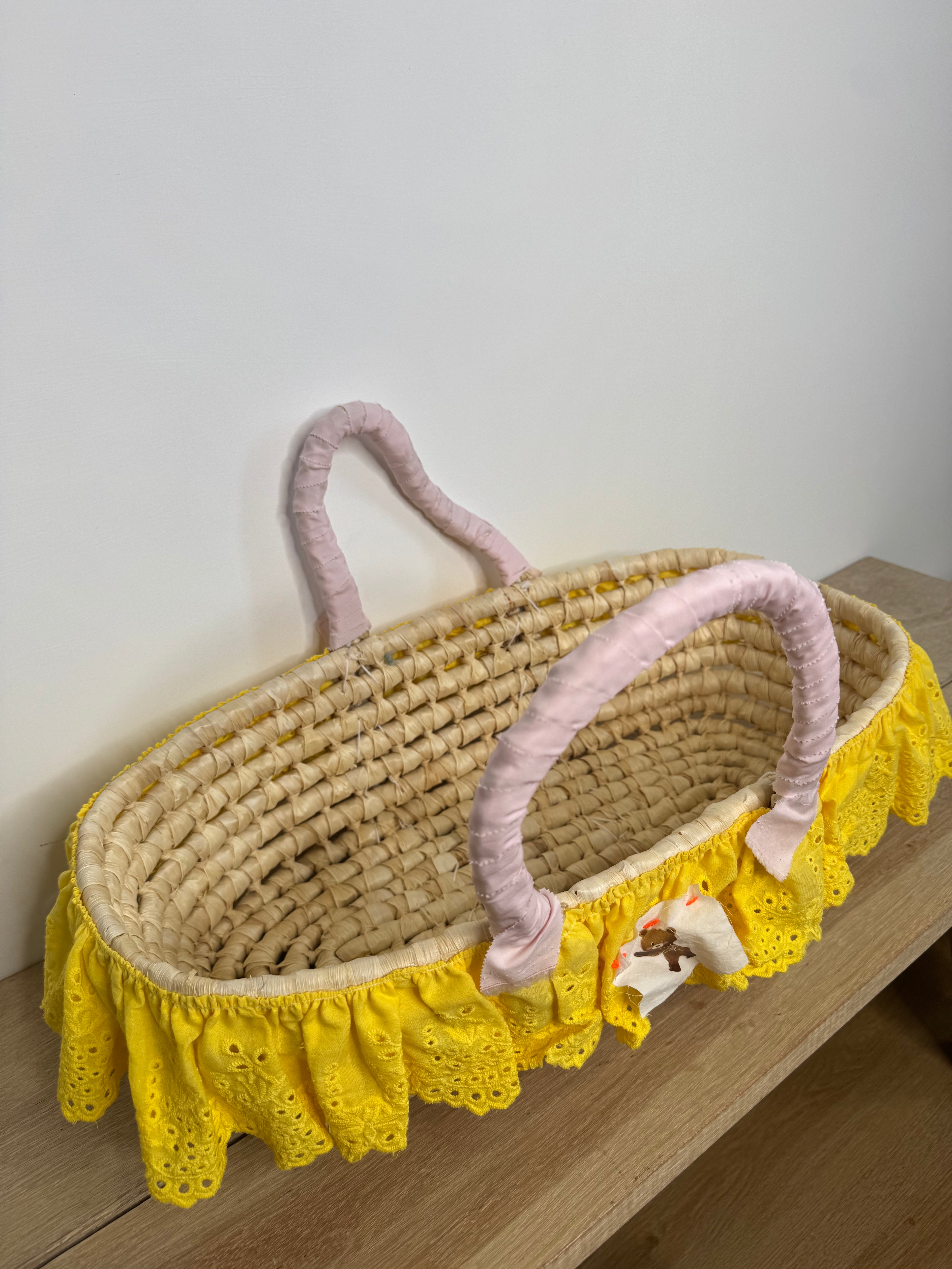 Cesta Paglia Yellow&Teddy