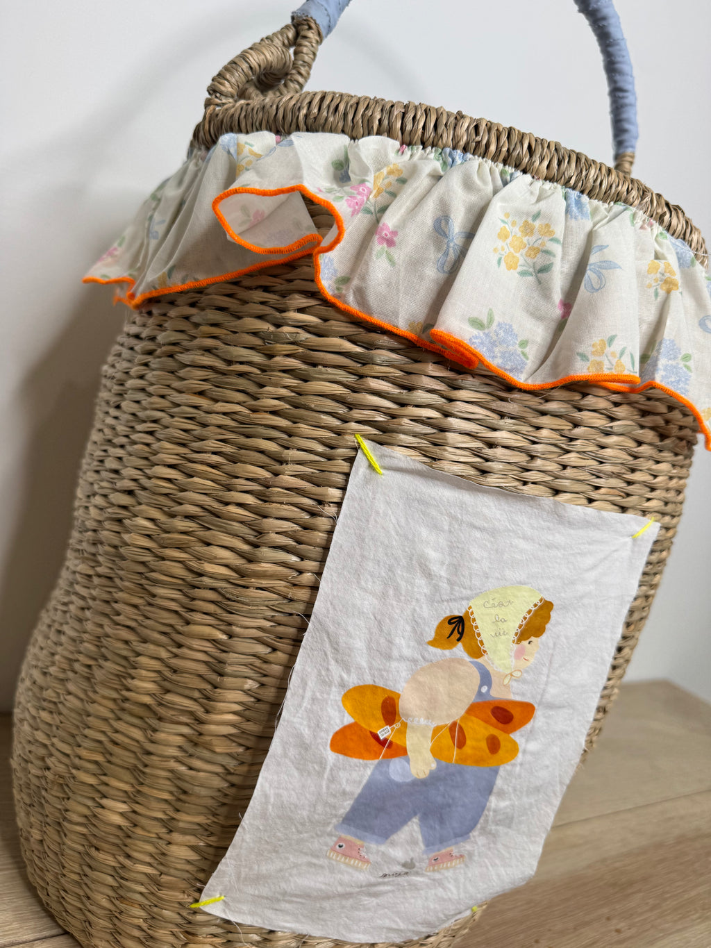 Cesta Paglia Ruffle