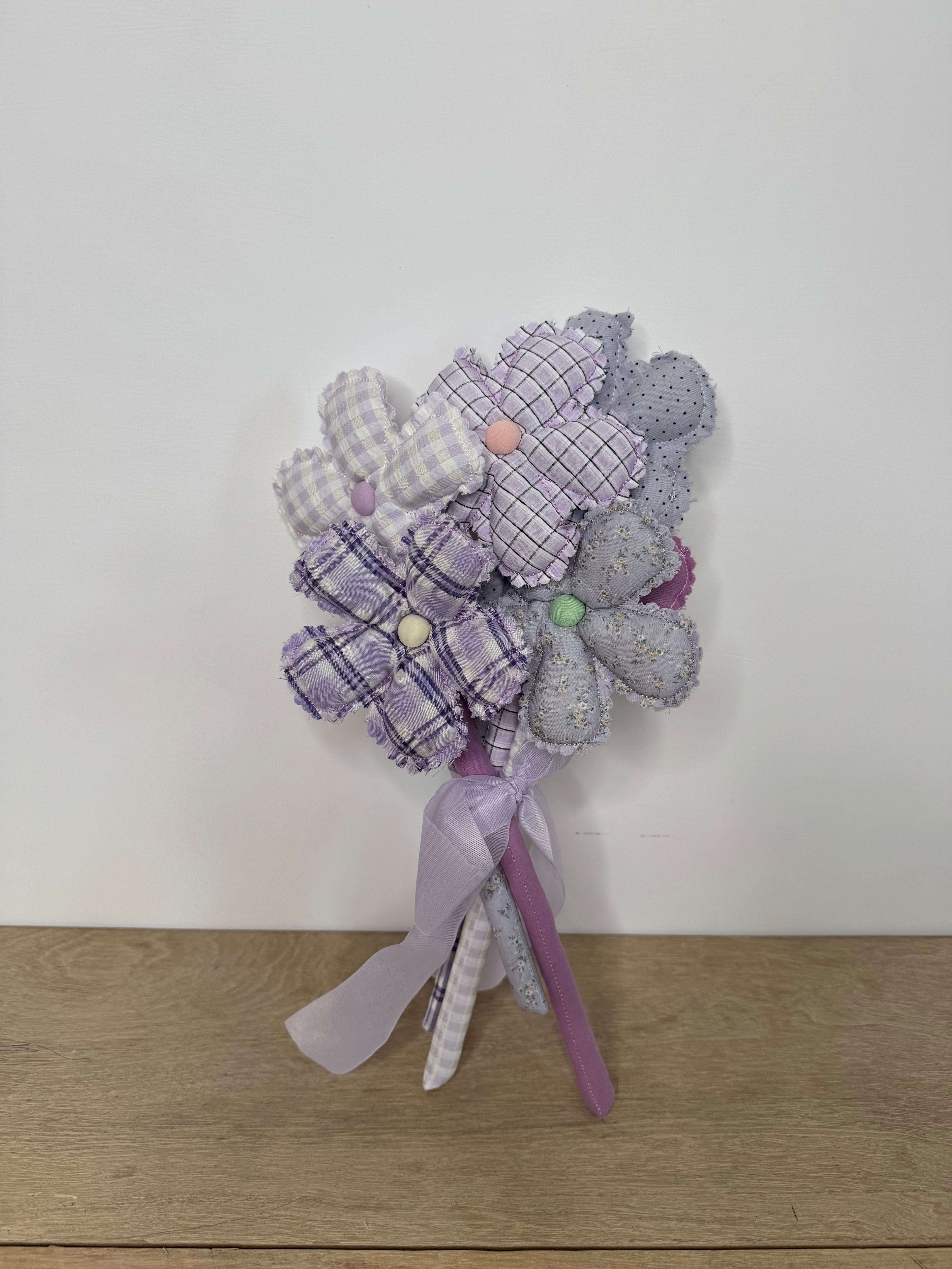 Bouquet Fiori Di Stoffa Lavanda
