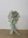 Bouquet Fiori Di Stoffa Verde