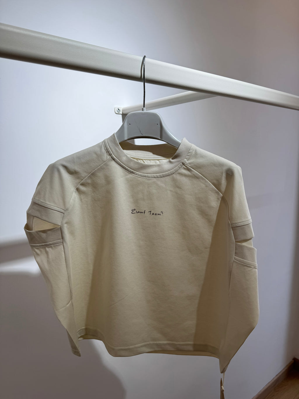T-shirt Woof Team Crema