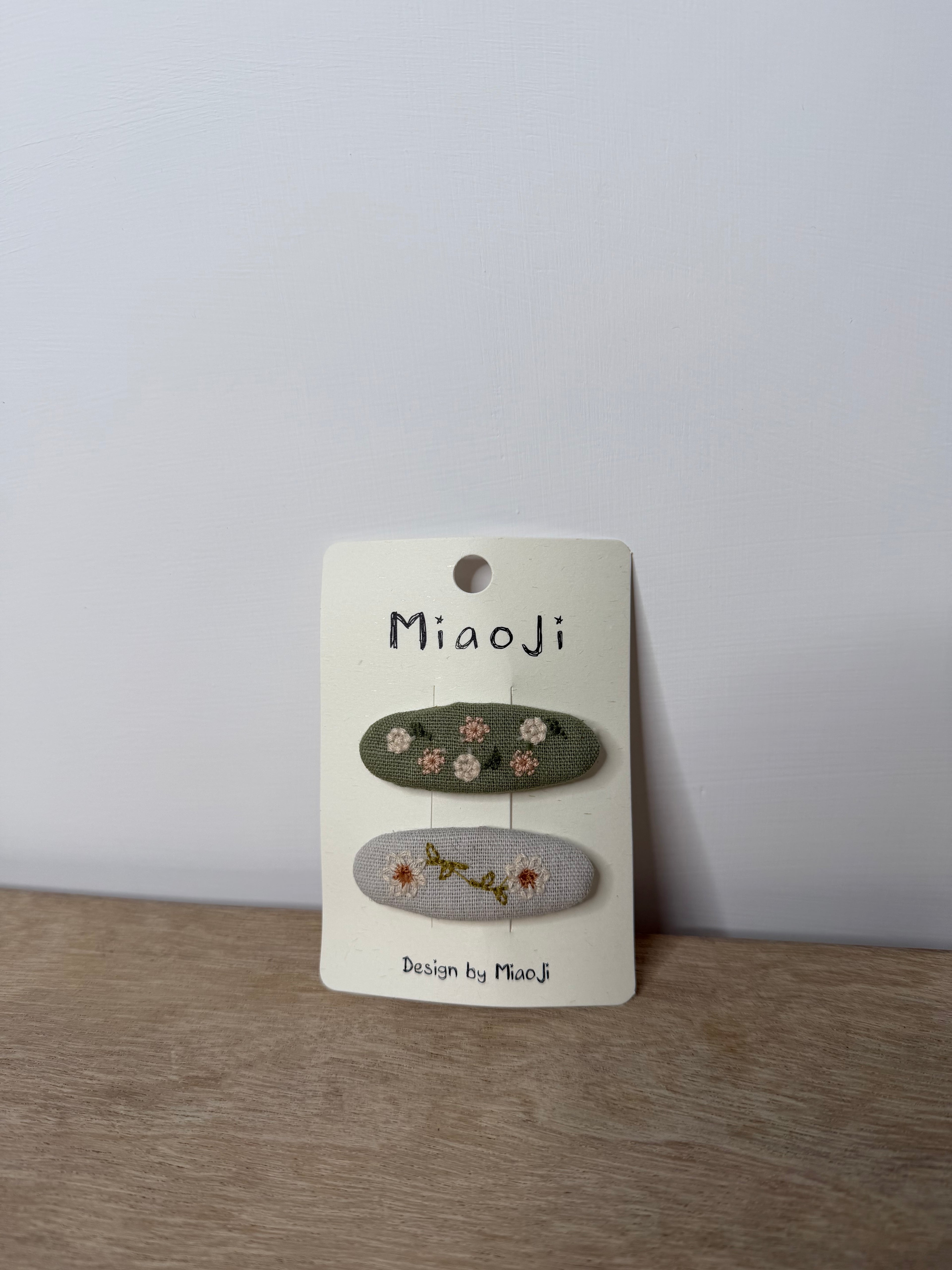 Set Hair Clips Green
