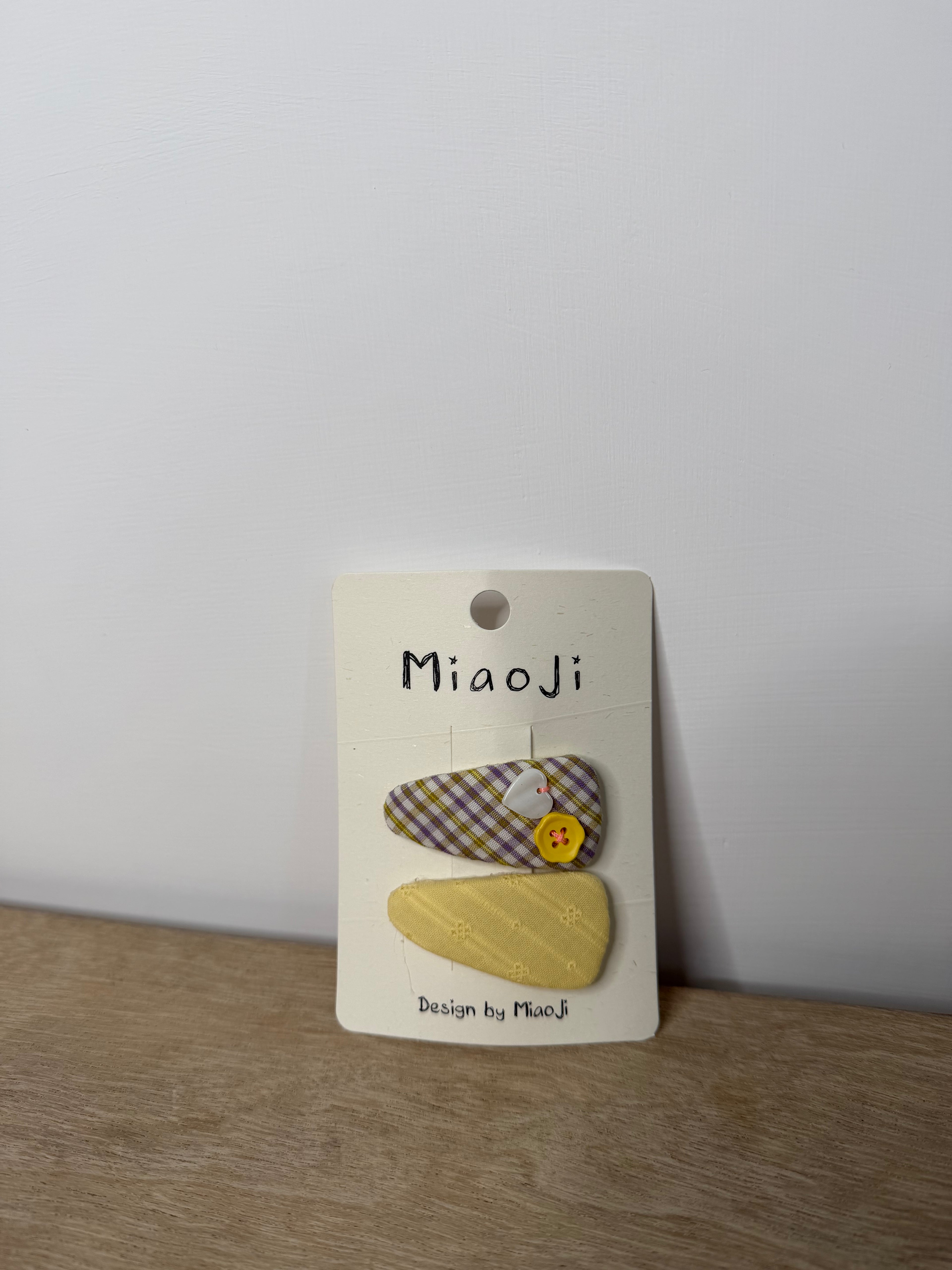 Set Hair Clips Yellow