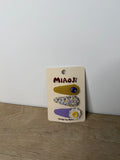 Set Hair Clips Senape&Lilla